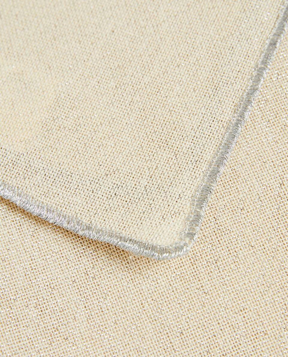 PAQUETE DE SERVILLETAS NAVIDEÑAS DE ALGODÓN CON BRILLO (PAQUETE DE 2) 