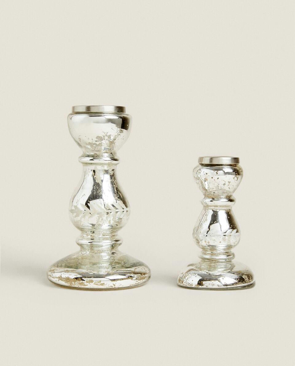 Candelabro de cristal geométrico 