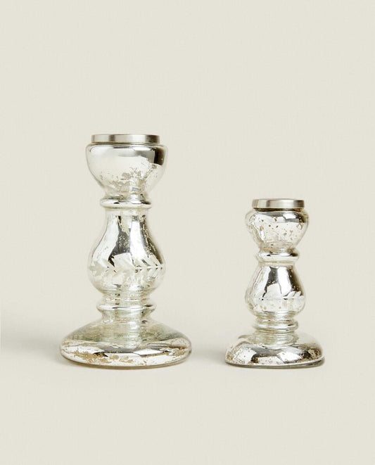 Candelabro de cristal geométrico 