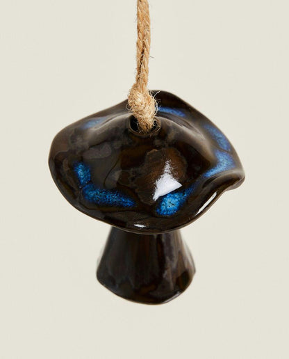 DECORAZIONE NATALIZIA A FORMA DI FUNGO IN CERAMICA 