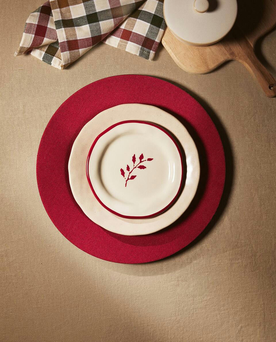 PLATO DE SERVICIO DE YUTE NAVIDEÑO 