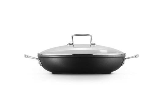 Toughened Non-Stick Shallow Casserole with Glass Lid