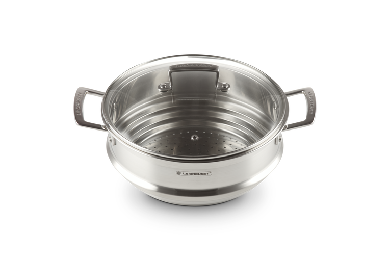 Stainless Steel Large Multi-steamer with Glass Lid