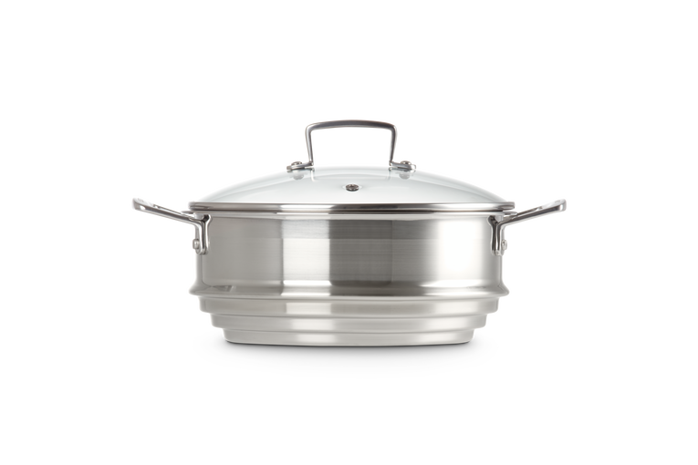 Stainless Steel Large Multi-steamer with Glass Lid