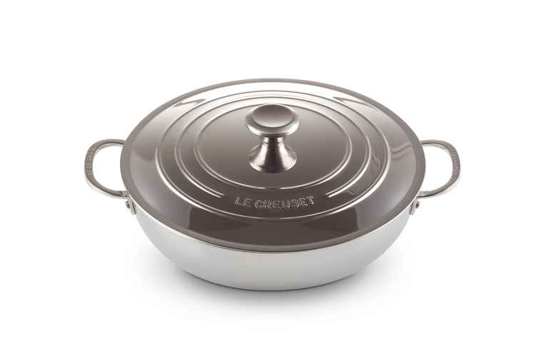 Signature Stainless Steel Shallow Casserole with Lid