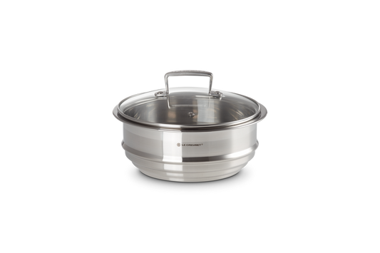 Stainless Steel Multi-steamer with Glass Lid