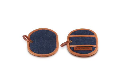Denim Set of 2 Fingergrip Pot Holder
