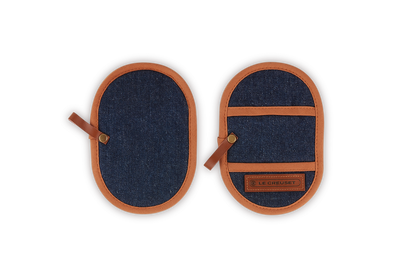 Denim Set of 2 Fingergrip Pot Holder