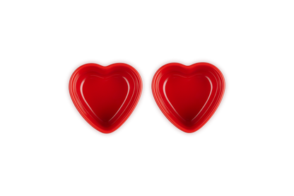 Stoneware Set of 2 Heart Ramekins