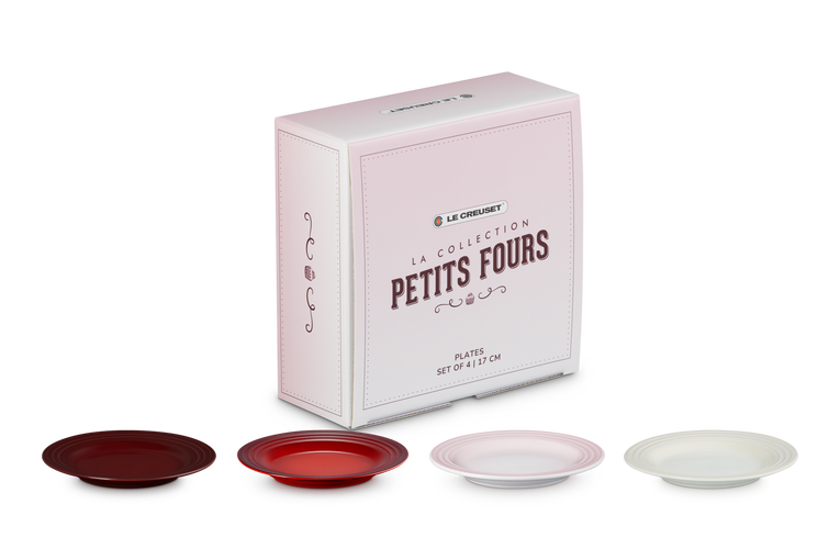 Stoneware Petits Fours Set of 4 Appetiser Plates