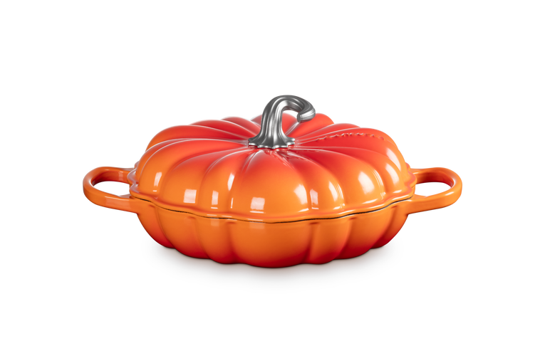 Cast Iron Pumpkin Shallow Casserole