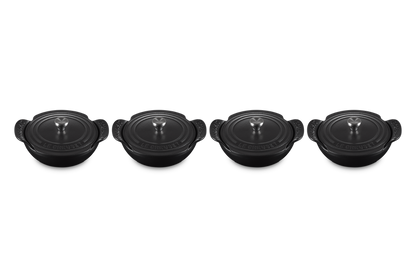 Cast Iron Gourmand Set of 4 Mini Braiser with Lids