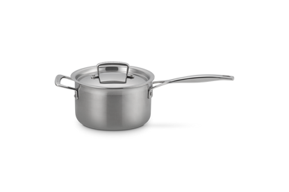 3-ply Stainless Steel Saucepan with Lid and Helper Handle