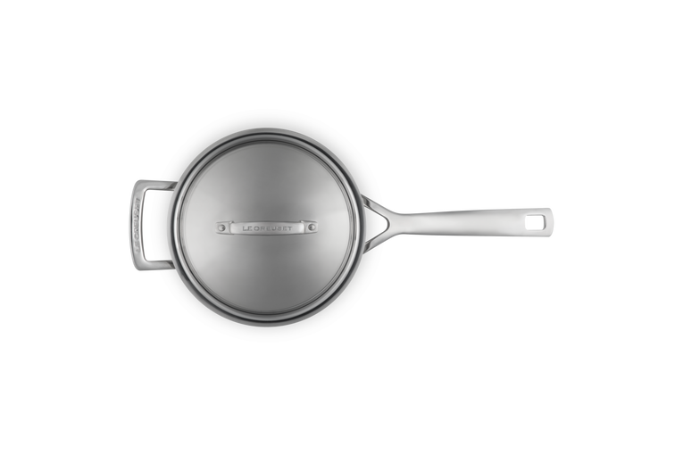 3-ply Stainless Steel Saucepan with Lid and Helper Handle