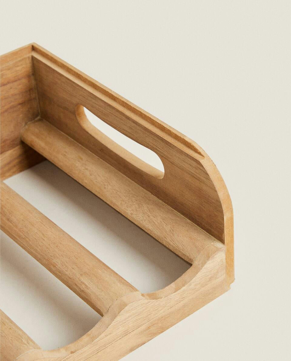 SOPORTE PARA BOTELLAS APILABLE DE MADERA 