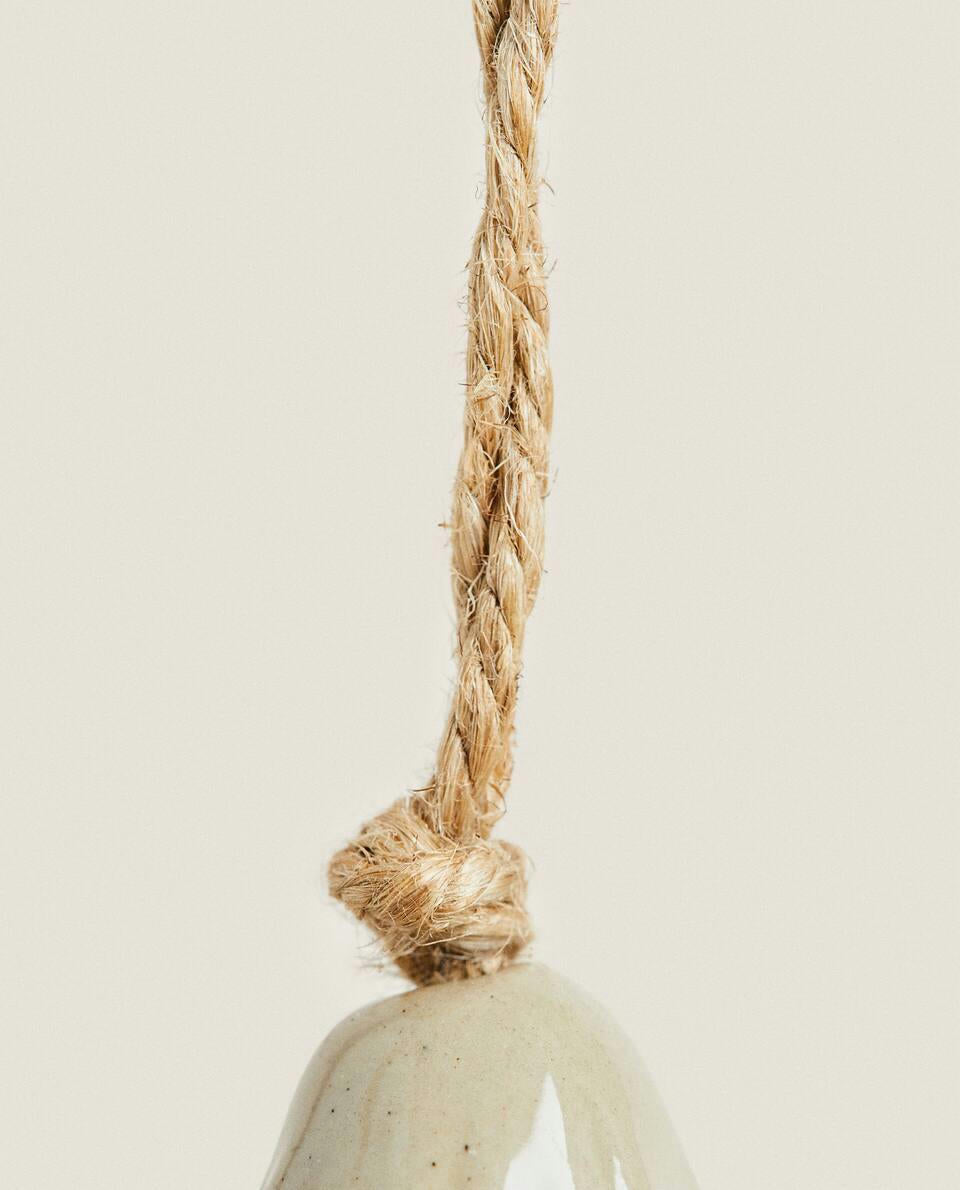 DECORAZIONE NATALIZIA A FORMA DI FUNGO IN CERAMICA 