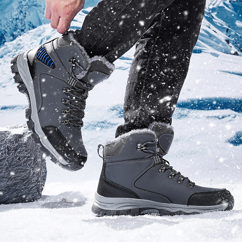 (Limited Time Event 49% OFF) Men’s Winter Waterproof and Cold Warm Snow Boots Orthopedic Arch Support Wide Toe Work Boots