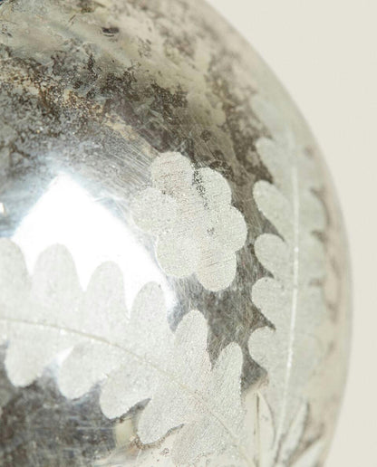 DECORAZIONE A PALLA DI NATALE IN VETRO MERCURIZZATO 