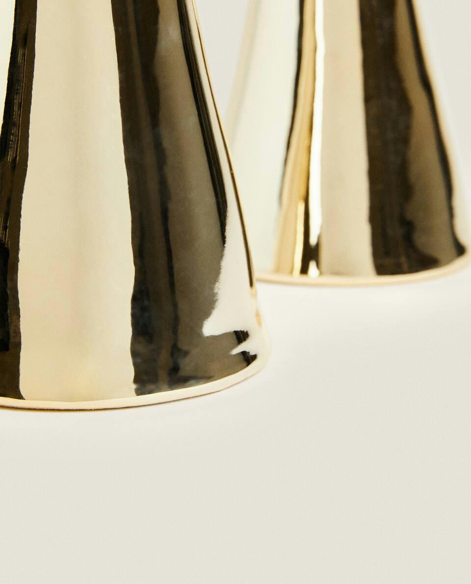 CANDELIERE NATALIZIO GEOMETRICO IN PORCELLANA 