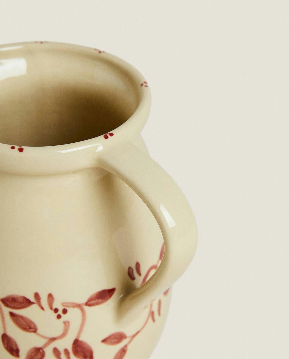 JARRA NAVIDEÑA DE CERÁMICA PINTADA 