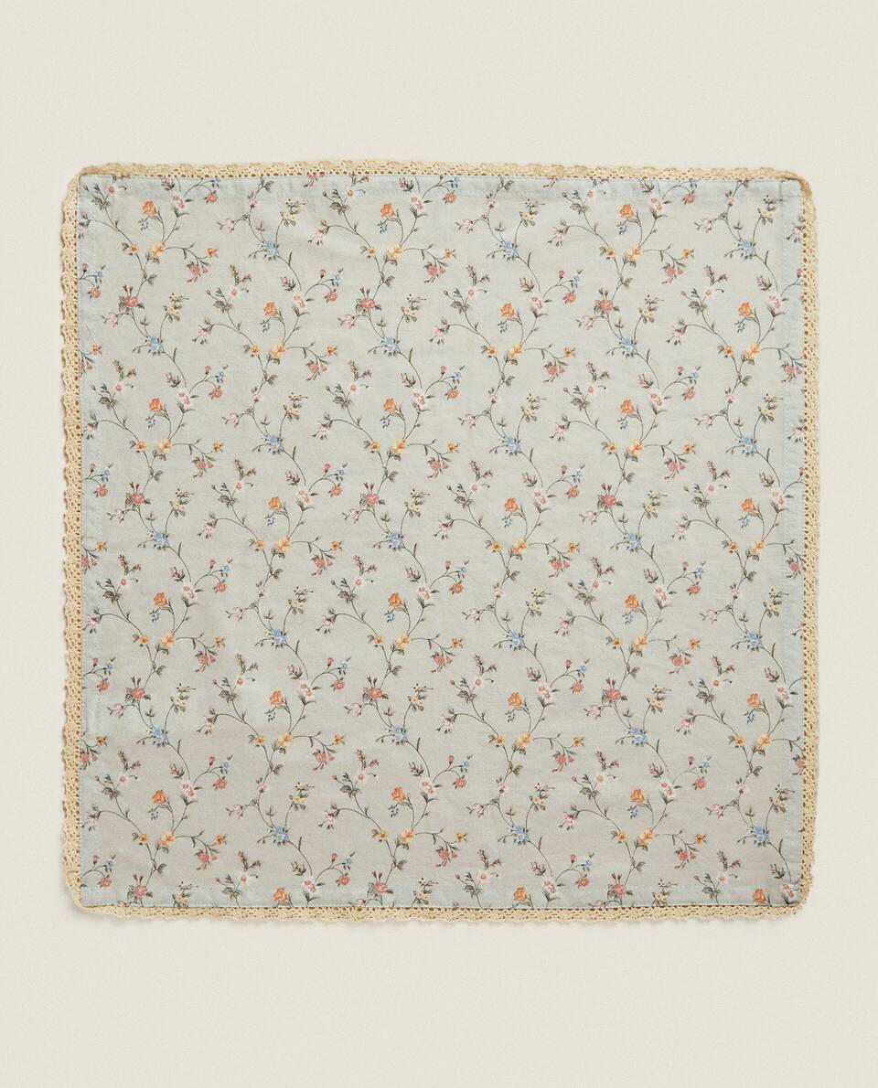 MINI TOVAGLIOLO CON STAMPA FLOREALE (CONFEZIONE DA 2) 