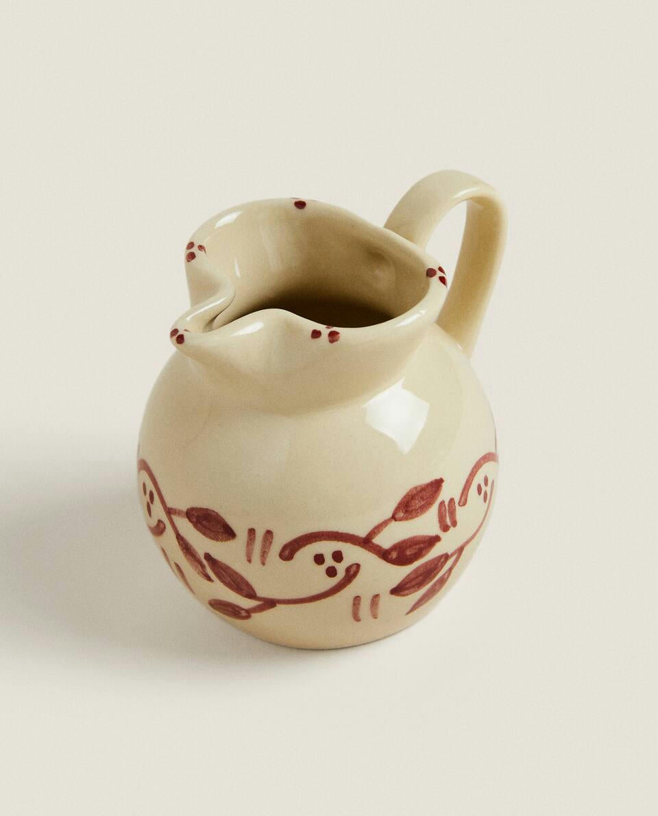 JARRA NAVIDEÑA DE CERÁMICA PINTADA 