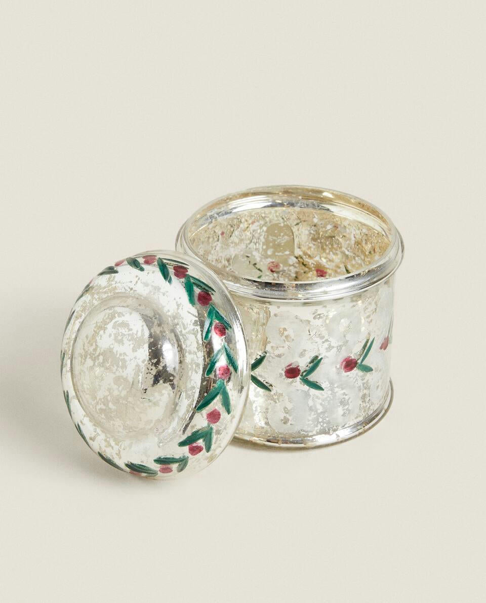 SCATOLA DI VETRO MERCURIZZATO DI NATALE 