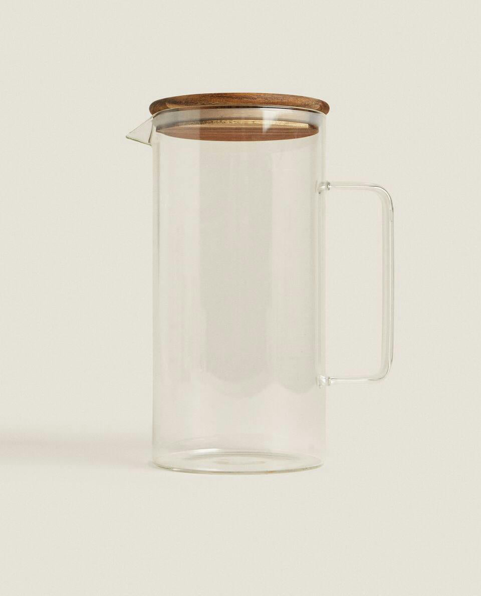 CARAFFA IN VETRO BOROSILICATO CON COPERCHIO 
