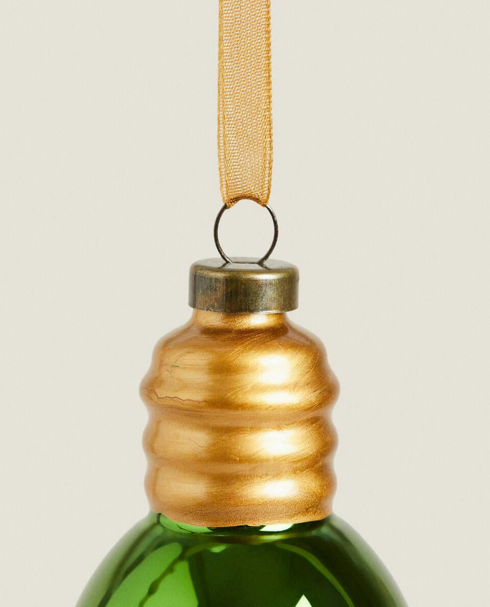 Decorazione natalizia con lampadina in vetro 