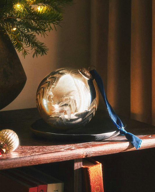 ADORNO DE NAVIDAD DE ESPIGA DE VIDRIO 