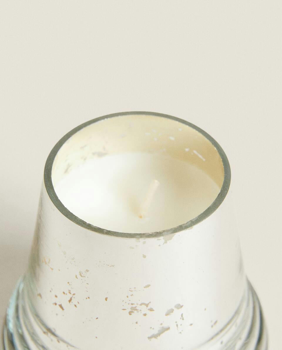 CANDELA DECORATIVA IN VETRO A FORMA DI CAMPANA DI NATALE 