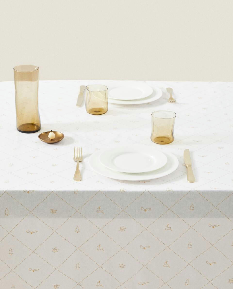 TOVAGLIA DI COTONE NATALIZIO NEVE 