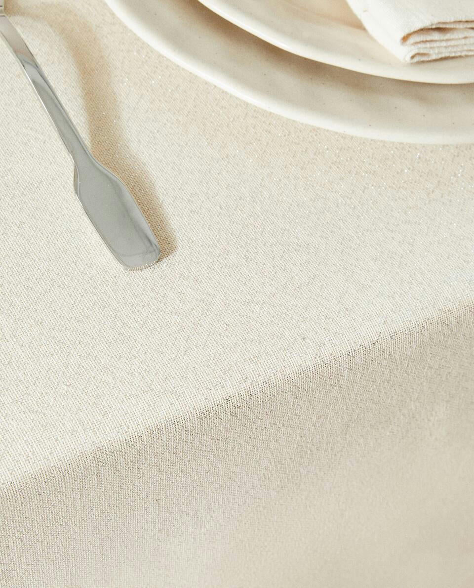 MANTEL DE ALGODÓN BRILLANTE NAVIDEÑO 