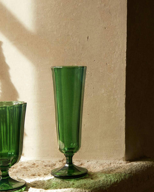 JUEGO DE CRISTALERÍA FACETADA 