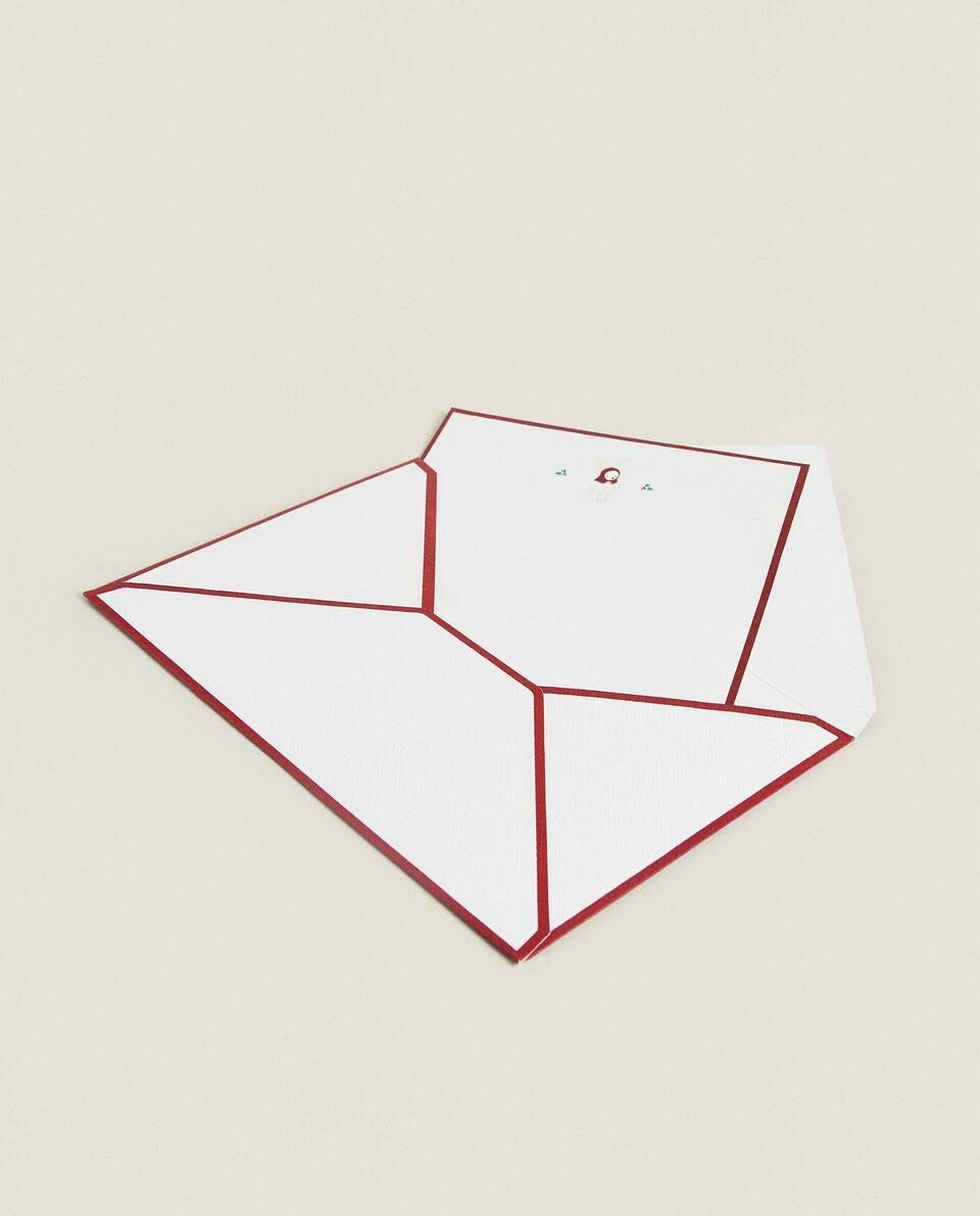 CONFEZIONE DI CARTOLINE PER BAMBINI CON CONIGLIETTO DI NATALE (CONFEZIONE DA 2) 