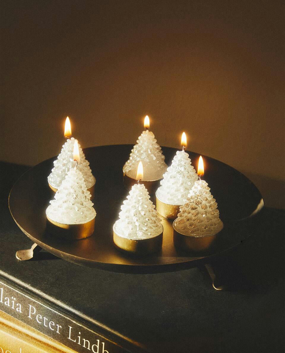CONFEZIONE DI CANDELE PER ALBERO DI NATALE (CONFEZIONE DA 6) 