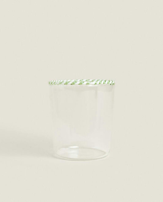 JUEGO DE VASO Y TAZÓN CON FORMA DE BASTON DE CARAMELO 