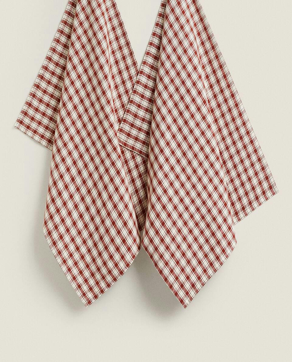 PAÑOS DE COCINA A CUADROS DE COLORES (PAQUETE DE 2) 