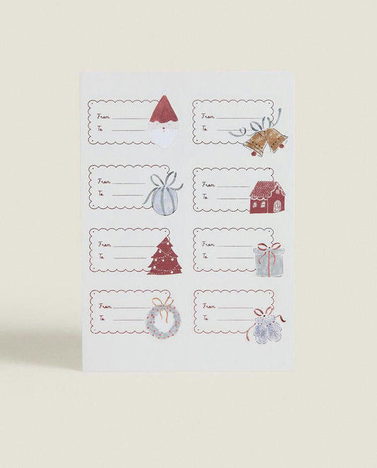 PAQUETE DE ETIQUETAS DE REGALO DE NAVIDAD PARA NIÑOS (PAQUETE DE 24) 