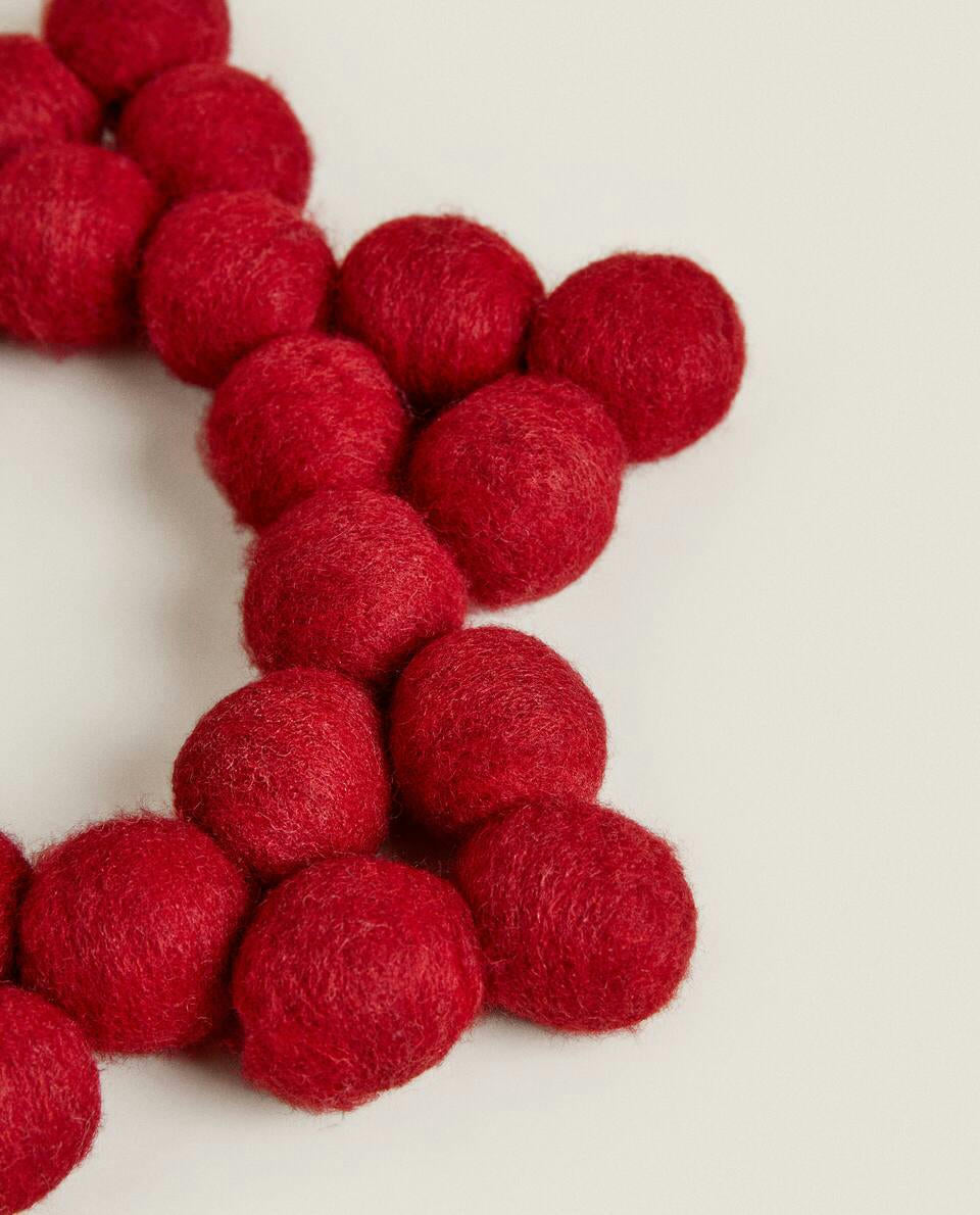 SOTTOPENTOLA DI LANA A FORMA DI STELLA DI NATALE 