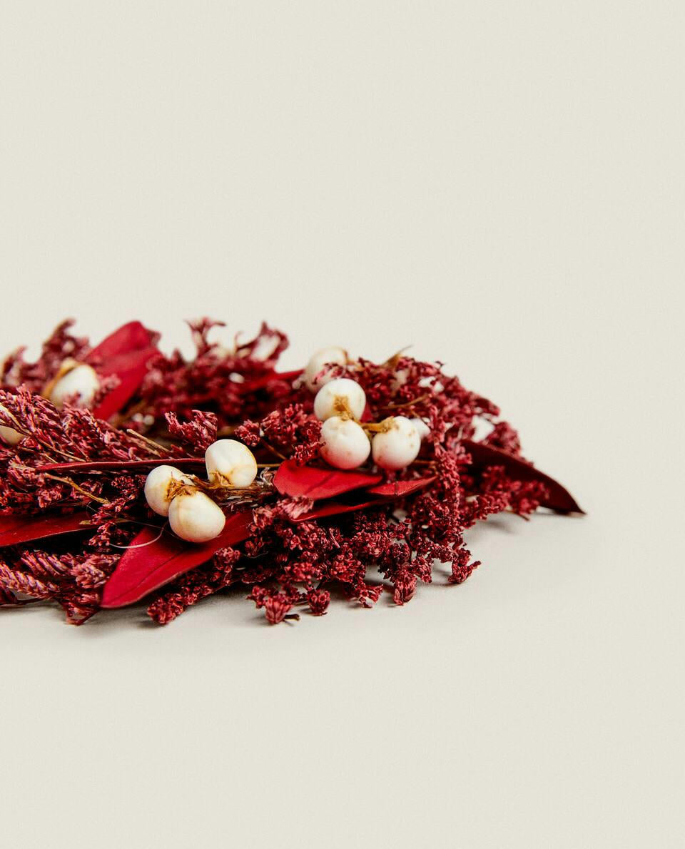 CONFEZIONE DI ANELLI PORTATOVAGLIOLI A FORMA DI FIORI DI NATALE SECCHI (CONFEZIONE DA 2) 