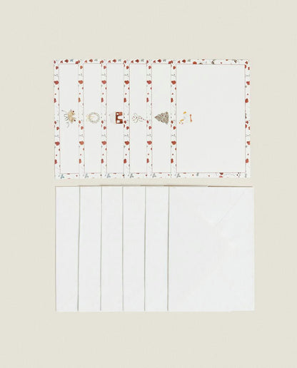 CONFEZIONE DI CARTOLINE PER BAMBINI CON CONIGLIETTO DI NATALE (CONFEZIONE DA 6) 