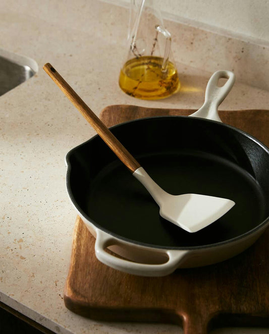 SPATOLA IN SILICONE E LEGNO 