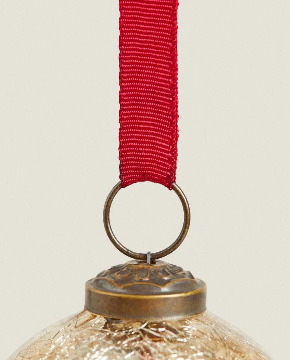 DECORAZIONE NATALIZIA IN VETRO MERCURIZZATO 