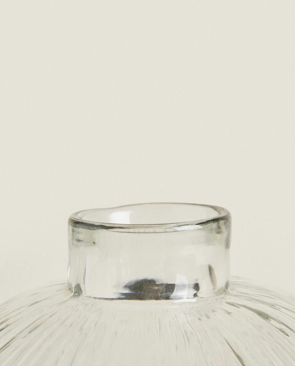 VASO IN VETRO CON LINEE 