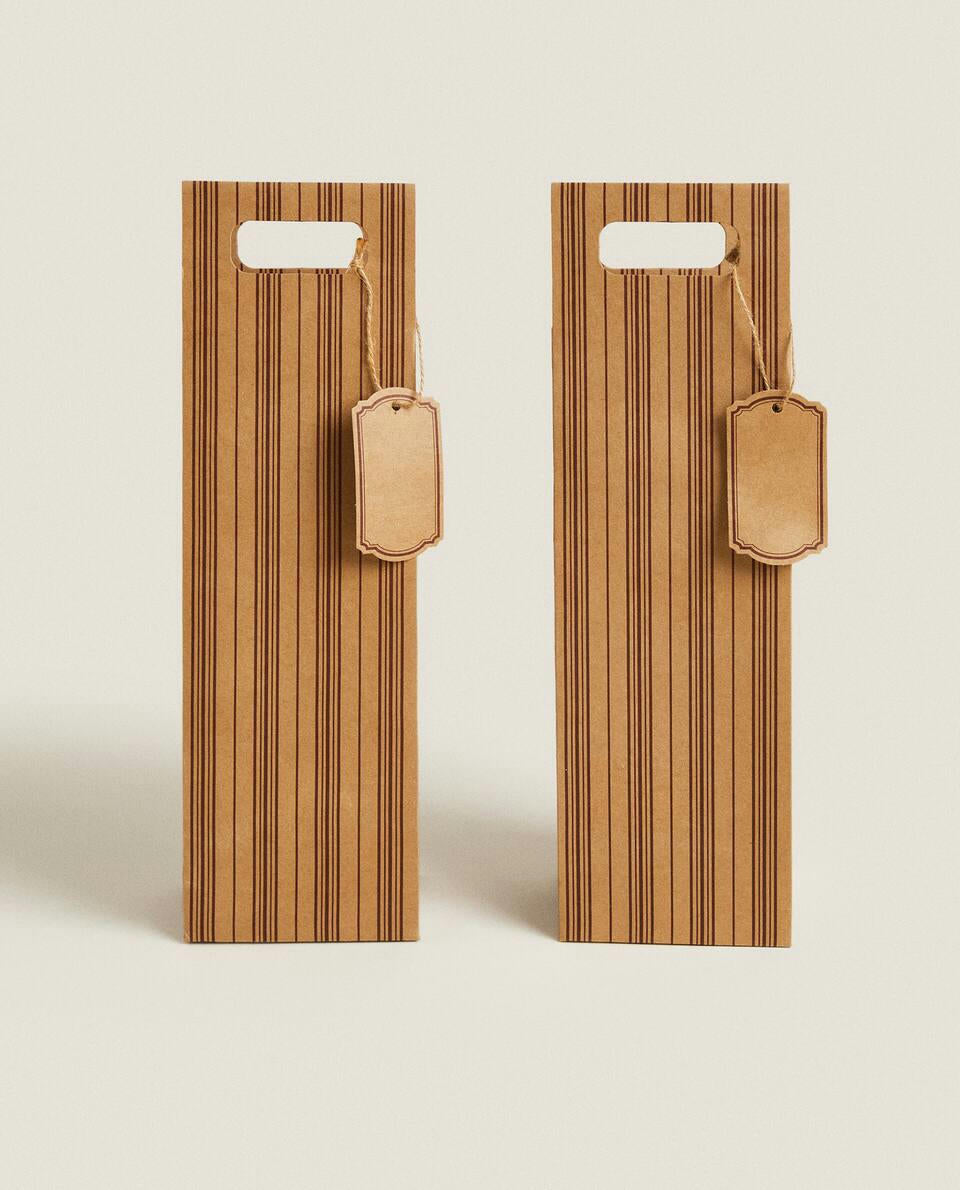 PAQUETE DE BOLSAS DE REGALO DE VINO 