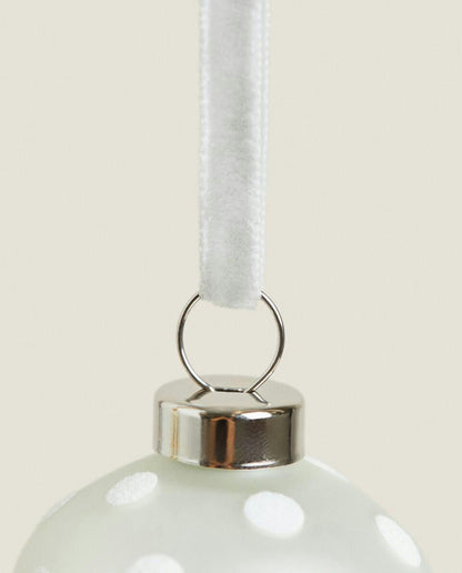 CONFEZIONE DI DECORAZIONI A FORMA DI FUNGO IN VETRO (CONFEZIONE DA 6) 