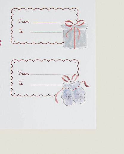 CONFEZIONE DI ETICHETTE REGALO DI NATALE PER BAMBINI (CONFEZIONE DA 24) 
