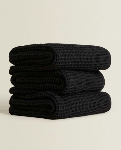 ASCIUGAMANO IN COTONE A MAGLIA A NIDO D'APE 