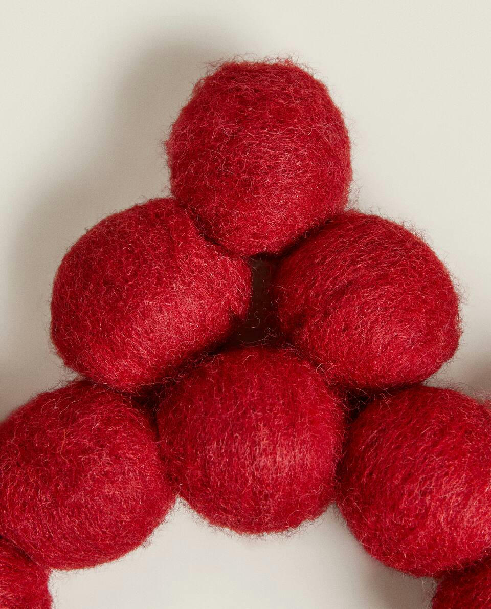 SOTTOPENTOLA DI LANA A FORMA DI STELLA DI NATALE 